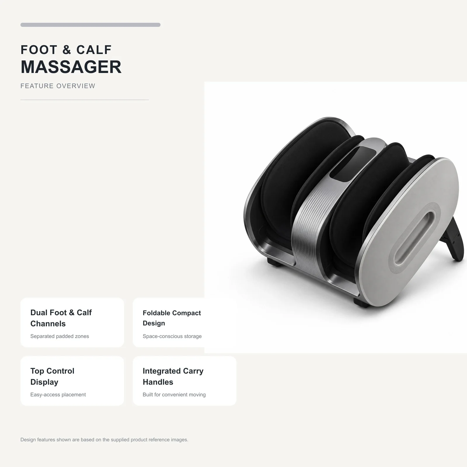 ZMF912 cordless foot and leg massager features and product specifications