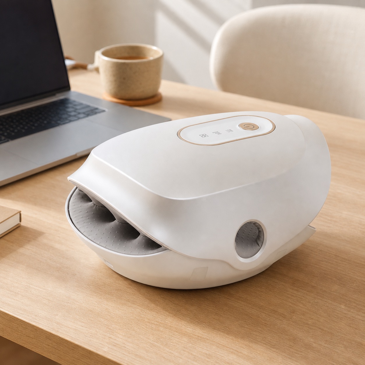 ZMH001 hand massager in a home wellness setting